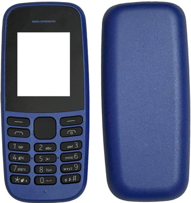imbi Nokia 105 1019 Single Sim Mobile Phone Panel Front Back Body With Keypad Front & Back Panel(Blue)