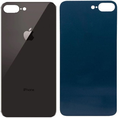 Sandreezz Apple iPhone 8 Plus (Glass) (Best Quality) (with Proper Logo) Back Panel(Silver)