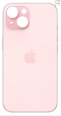 FLOUNDER APPLE IPHONE 15 PLUS GLASS WITH PROPER LOGO Back Panel(PINK)