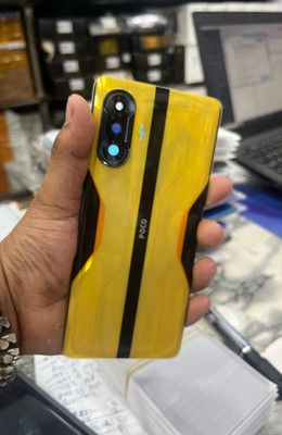 Kraze4blaze Poco F3 GT (with camera lens Ring) (Proper logo) Back Panel(Yellow)