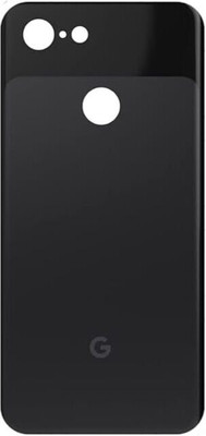 Docile Google Pixel 3 Rear Glass Housing Body Cover with Camera Cutout Back Panel(BLACK)