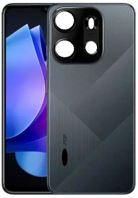 Kraze4blaze Tecno POP 5 Pro (With Proper Logo) Back Panel(Endless Black)
