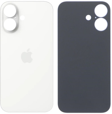 Unique4Ever Apple iPhone 16 Glass Back Panel(White)