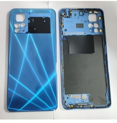 SRaccessories Poco X4 Pro 5G (Housing Body) (Side Keys with Middle Body) Full Panel(Laser Blue)