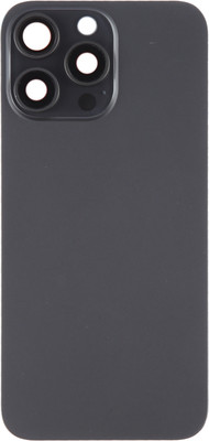 Spares4ever iPhone 15 Pro Max Black Replacement Glass with Camera Lens and Magsafe Magnet Back Panel(Black)