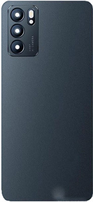imbi Oppo Reno 6 5G With Camera Glass Replacement Back Glass Body Back Panel(Black)