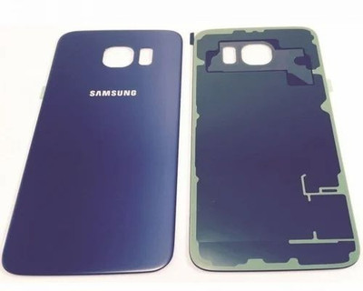 SRaccessories Samsung S6 Edge (Glass) Back Panel(Blue)