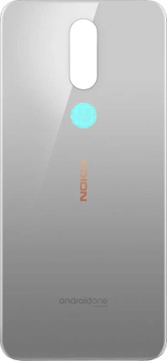 HQP for Nokia 7.1 ( TA-1100, TA-1097, TA-1085, TA-1095, TA-1096 ) [ With Brand LOGO & Pre Installed Adhesive Tape ] Battery Back Glass Door Replacement Back Panel(Gloss steel)