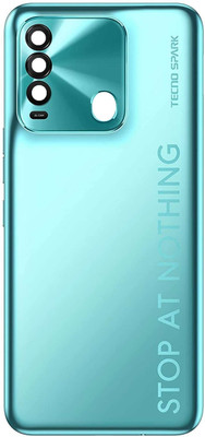 HNVIEW TECNO SPARK 8T ( KG6P) BACK PANEL WITH SIDE KEY BUTTON WOTH LOGO AND COMPATIBLE Back Panel(GREEN)