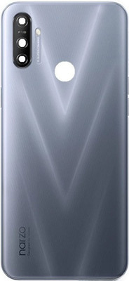 Kraze4blaze Realme Narzo 20A (Best Quality)(With Proper Logo) Back Panel(Glory Silver)