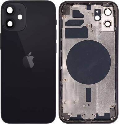 Sandreezz Apple iPhone 12 (With All & Side Volume Power Buttons) (Best Quality) Full Panel(Black)
