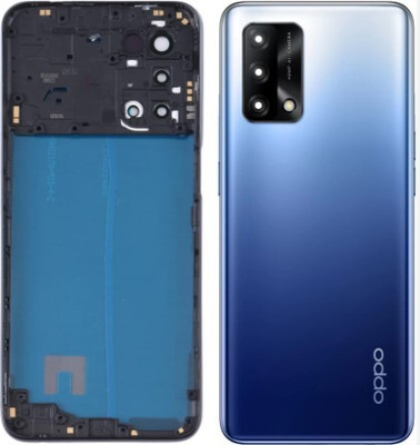 Sandreezz Oppo F19 with Proper Logo (With Middle Ring Camera Lens & Side Volume Power Buttons) Full Panel(Midnight Blue)