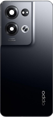 IncMart OPPO Reno 8 PRO BACK Glass panel Back Panel(Black)