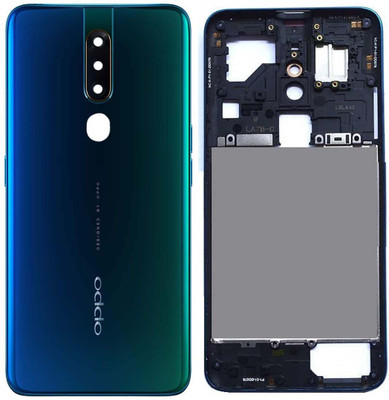 Unique4Ever Oppo F11 Pro With MIddle Ring Camera Lens & Side Volume Power Buttons Full Panel(Green)