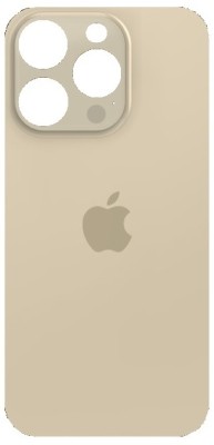 Sandreezz Apple iPhone 14 Pro Max (Glass) Back Panel(Gold)