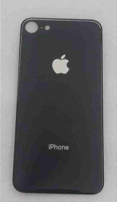 Kraze4blaze Apple Iphone 8 Glass Back Panel(black)