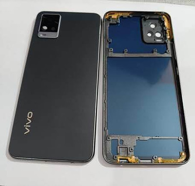 SPAREASP Vivo V20 Pro Body Panel With Middle Ring (Middle Ring + Back Panel) Black Back Panel(Black)