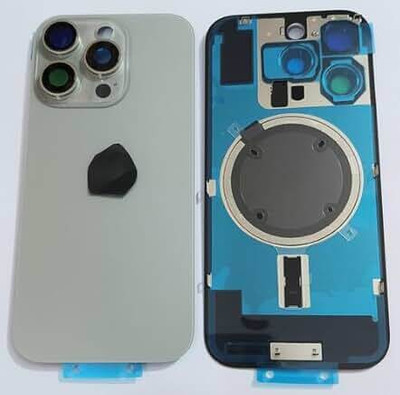 SPAREASP Iphone 16 Pro With Wireless Magnet and Camera Fitting Lens Back Panel(Titanium Silver)