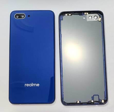 SPAREASP Realme C1 (With Proper Logo) Blue Back Panel(Blue)