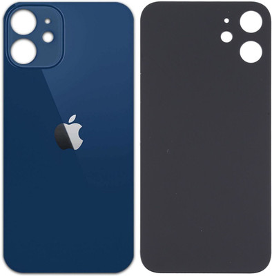 PARADISEEOM Apple iPhone 12 Glass Back Panel(Blue)