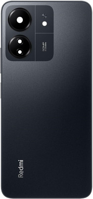 Sandreezz Xiaomi 13C (4G) With Middle Ring Camera Lens & Side Volume Power Buttons Back Panel(Starlight Black)
