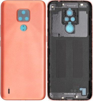 Sandreezz Motorola Moto E7 (with Proper Logo) Back Panel(Satin Coral)