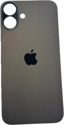 KezeMize Apple iPhone 16 (Best Quality)(With Proper Logo)(Glass) Back Panel(Black)