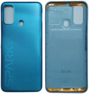 Spares4ever Tecno Spark 7 KF6H Blue Replacement Back Panel(Blue)