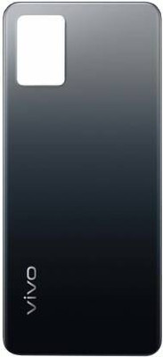 SRaccessories Vivo V20 [GLASS ] Back Panel((Black Midnight Jazz))