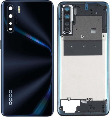 Flipkart SmartBuy OPPO ( F15 ) With Middle Ring Camera Lens Body & Volume Power Buttons Back Panel(Lightening Black)