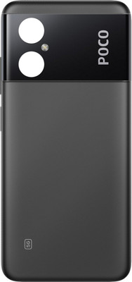 HQP for Xiaomi Poco M4 5G ( MZB0BRZIN, 22041219PI, 22041219PG ) - [ With Volume Key & Camera Lens Cover ] Battery Back Door Replacement Back Panel(Gray, Power Black)