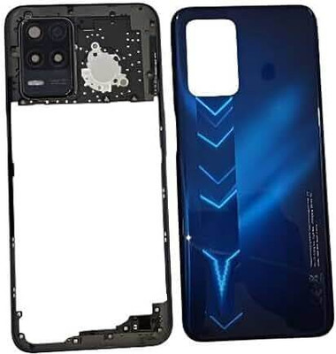 SPAREASP Realme Narzo 30 5G Full Housing with Middle Ring (Middle Ring + Back Panel) Blue Back Panel(Blue)