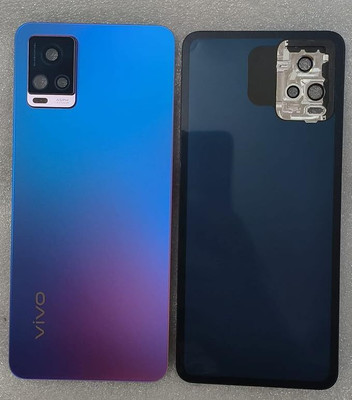 FixHub VIVO V20 4G Battery Door Back Panel Glass Housing with Logo Compatible Back Panel(BLUE)