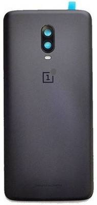 SRaccessories Oneplus 6T Glossy Glass Back Panel(Midnight Black)