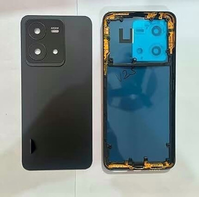 SPAREASP Vivo V25 Body Panel With Middle Ring (Middle Ring + Back Panel) Black Back Panel(Black)