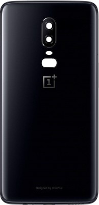 Sandreezz OnePlus 6 Original (Glass) (with Proper Logo) Back Panel(Mirror Black)