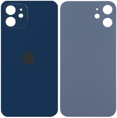 Sandreezz Apple iPhone 12 Mini (Glass) (Best Quality) (with Proper Logo) Back Panel(Blue)