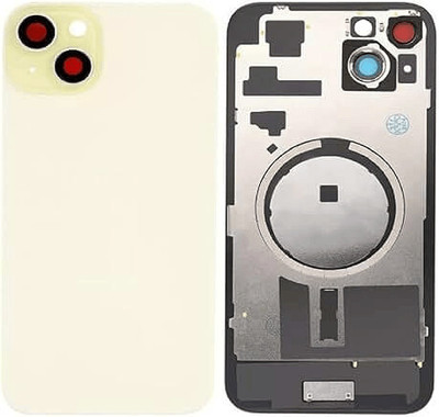 SPAREASP Iphone 15 Plus With Wireless Magnet and Camera Fitting Lens Back Panel(Yellow)