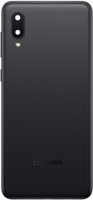 HQP for Samsung Galaxy A02 ( SM-A022F, SM-A022F/DS, SM-A022M, SM-A022M/DS, SM-A022G ) Battery Back Door Replacement [ With Volume + Power Key and Camera Glass ] Back Panel(Black)