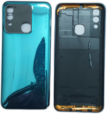 Spares4ever Tecno Spark 8 KG6 Green Replacement Back Panel(Green)