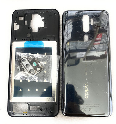 Kraze4blaze Oppo A5 (2020) (Housing Body) (Side Keys with Middle Body) (with Proper Logo) Back Panel(Mirror Black)