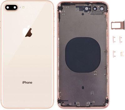 Flipkart SmartBuy Apple IPhone 8 Plus Housing Body Back Panel(Gold)