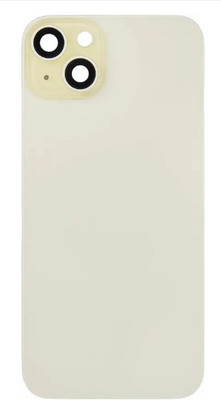 Kraze4blaze Apple iPhone 15 (Real Housing Glass + Camera Lens + Metal Plate + Magsafe Magnets) Back Panel(Yellow)