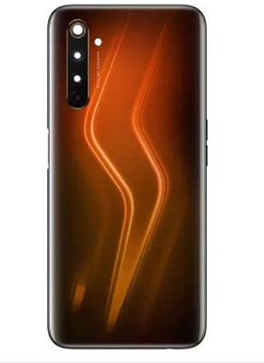 imbi Realme 6 Pro Panel With Volume Button, Camera Glass Full Panel(Orange)