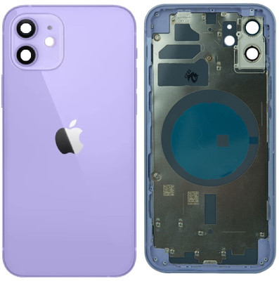 Sandreezz Apple iPhone 12 (With All & Side Volume Power Buttons) (Best Quality) Full Panel(Purple)