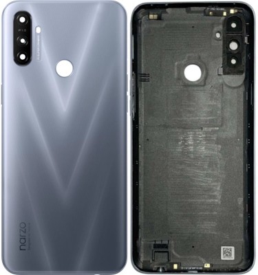 Unique4Ever realme Narzo 20A With Camera Lens & Side Volume Power Buttons Back Panel(Glory Silver)