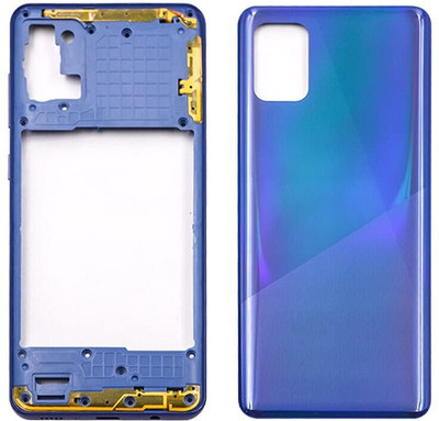 AceKing Samsung Galaxy A31 BODY PANEL BACK PANEL WITH CAMERA GLASS AND MIDDLE RING COMPATIBLE Back Panel(Blue)