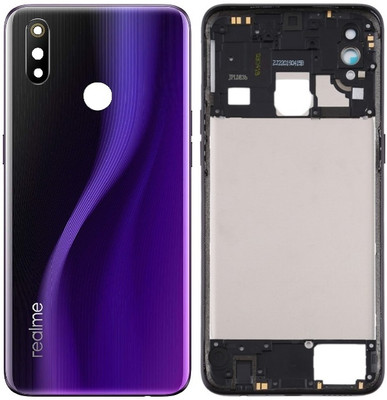 Sandreezz Realme 3 Pro (with Proper Logo) (With Middle Ring & Side Volume Power Buttons) Full Panel(Lightning Purple)
