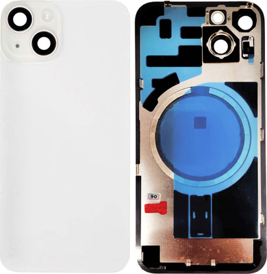 Spares4ever iPhone 14 White Replacement Glass with Camera Lens and Magsafe Magnet Back Panel(White)