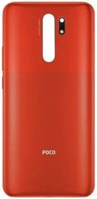Sandreezz Xiaomi Poco M2 (With Side Volume & Power Buttons) (with Proper Logo) Back Panel(Brick Red)